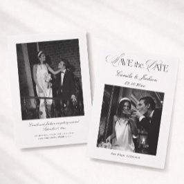 Victorian Old Money Wedding Save the Date Photo 招待状
