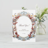 Victorian Oval Frame Thank You サンキューカード (スタンド正面)