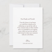 Victorian Oval Frame Thank You サンキューカード (裏面)