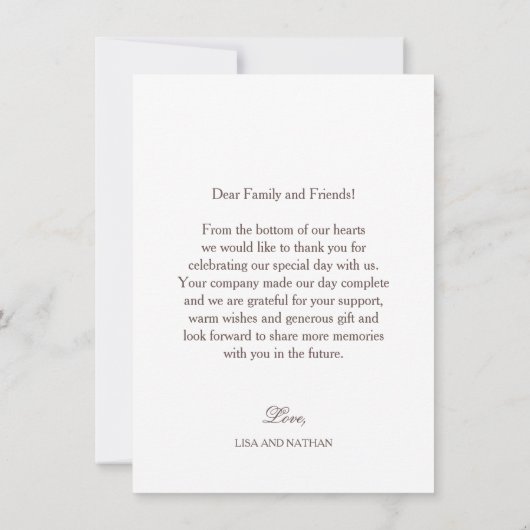 Victorian Oval Frame Thank You サンキューカード (裏面)