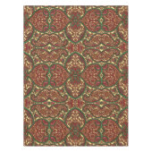Victorian paisley pattern elegant red green gold テーブルクロス (正面)