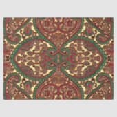 Victorian paisley pattern elegant red green gold 薄葉紙 (正面)