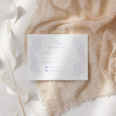 Victorian Pastel Purple Wedding RSVP Card