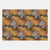 Victorian Peacock Girl Wrapping Paper ラッピングペーパーシート (正面3)