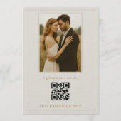 Victorian Photo QR Code Floral Elegant Wedding 招待状 (裏面)