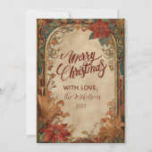 Victorian Poinsettia Christmas シーズンカード (正面)