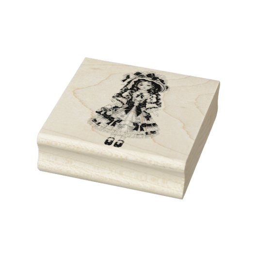 Victorian Porcelain Doll Stamp ラバースタンプ (スタンプ)