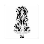 Victorian Porcelain Doll Stamp ラバースタンプ (インプリント)