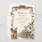 Victorian Postbox Christmas 招待状 (正面)