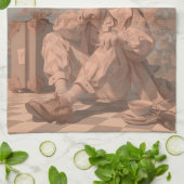 Victorian Rabbit キッチンタオル (折り畳み)