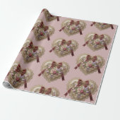 Victorian Rose Lace Heart Wrapping Paper ラッピングペーパー (アンロールド)