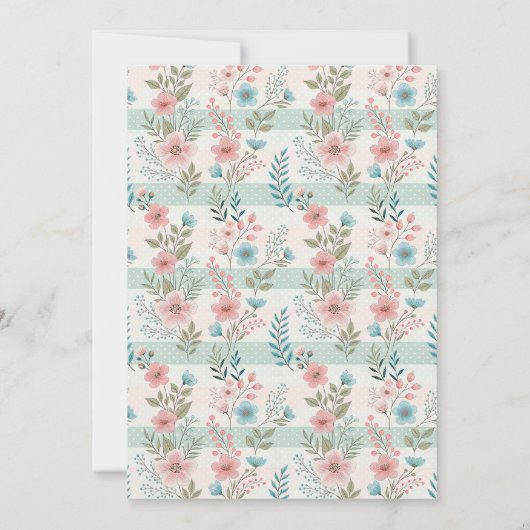 Victorian Rose Lattice Baby Shower 招待状 (裏面)