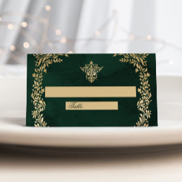 Victorian Royal Wedding  Green and Gold プレイスカード
