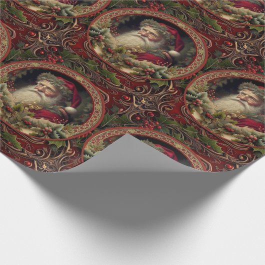 Victorian Santa ラッピングペーパー (角)