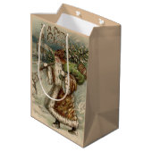 Victorian Santa Claus With Christmas Tree ミディアムペーパーバッグ (裏面アングル)