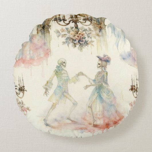 Victorian Skeleton Ballroom  ラウンドクッション (正面)
