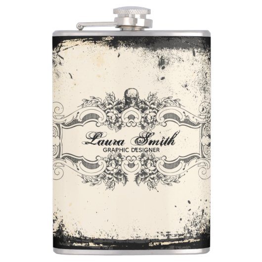 Victorian Skull フラスク (正面)