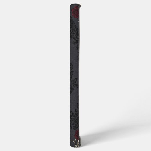 Victorian Skull & Roses Damask Phone Case Samsung Galaxyケース (左側面)