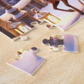 Victorian Sleigh Ride Reindeer & Lantern Lights  ジグソーパズル (側面)