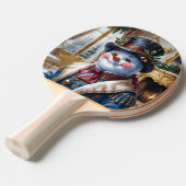 Victorian Snowman Christmas Design 卓球ラケット (正面アングル)