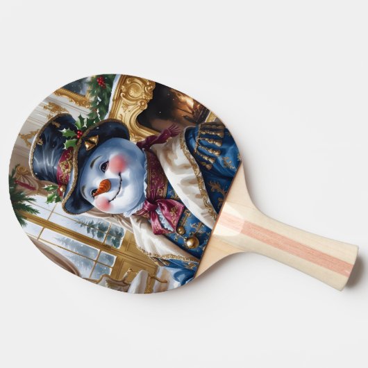 Victorian Snowman Christmas Design 卓球ラケット (横)