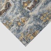 Victorian Snowy Village Christmas Illustration 薄葉紙 (詳細)