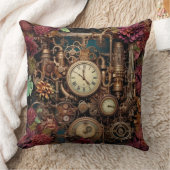 Victorian Steampunk with Flowers クッション (ブランケット)