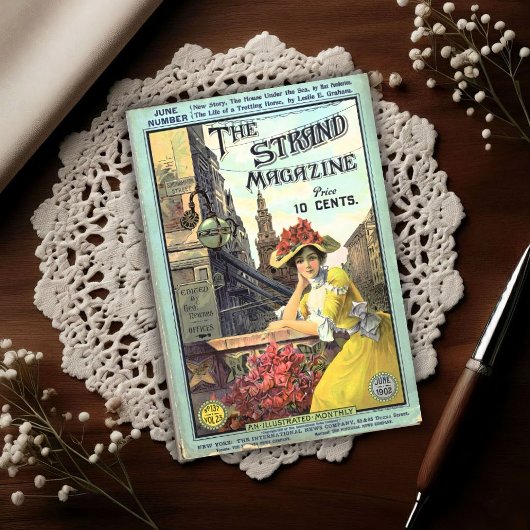 Victorian Strand Magazine Cover Illustration ポストカード