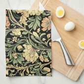 Victorian-style floral pattern  キッチンタオル (四つ折り)