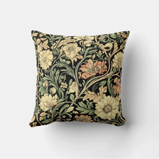 Victorian-style floral pattern  クッション (裏面)