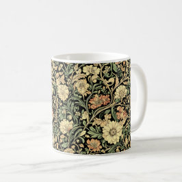 Victorian-style floral pattern  コーヒーマグカップ