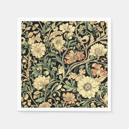 Victorian-style floral pattern  スタンダードカクテルナプキン