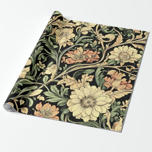 Victorian-style floral pattern  ラッピングペーパー (アンロールド)