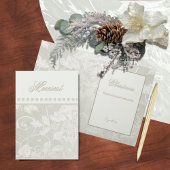 Victorian Tapestry Cream Folded Greeting Card カード