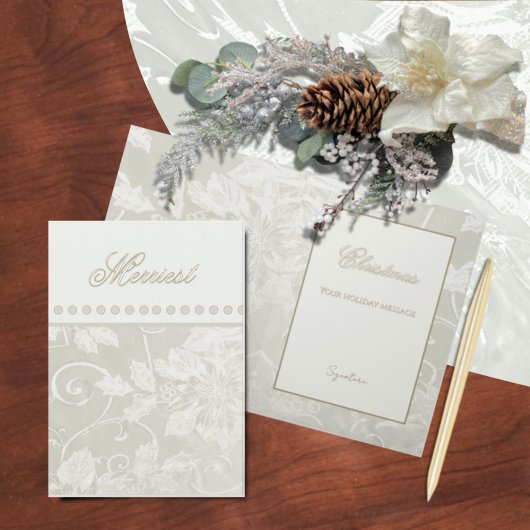 Victorian Tapestry Cream Folded Greeting Card カード