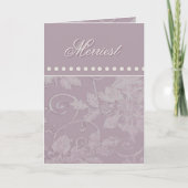 Victorian Tapestry Mauve Folded Greeting Card カード (正面)
