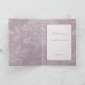 Victorian Tapestry Mauve Folded Greeting Card カード (内部)
