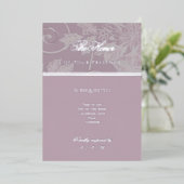Victorian Tapestry Mauve Invitation Card 箔招待状 (立ち正面)