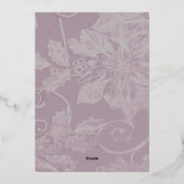 Victorian Tapestry Mauve Invitation Card 箔招待状 (裏面)