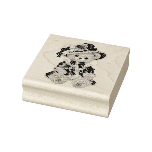 Victorian Teddy Bear ラバースタンプ (スタンプ)