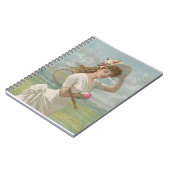 Victorian Tennis Lady with Flowered Hat Antique  ノートブック (左側)