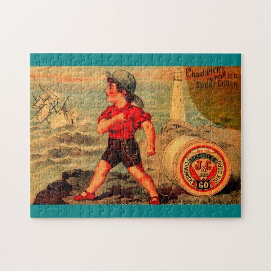 Victorian trade card Chadwick’s Imported Spool Cot ジグソーパズル (横)