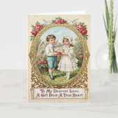 Victorian Valentine Angel Card カード (正面)