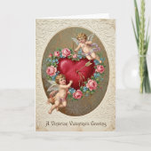 Victorian Valentines Cupid Card カード (正面)