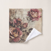 Victorian Vintage Grunge Floral バスタオルセット (ウォッシュタオル)