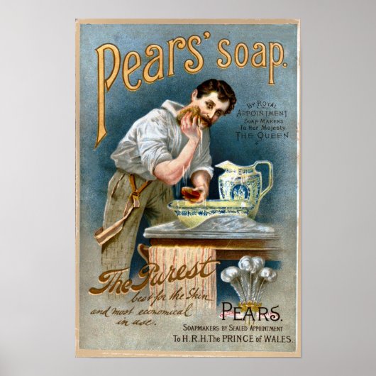 Victorian Vintage Soap Advertising ポスター (正面)