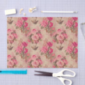 Victorian Vintage Style Roses Tissue Paper 薄葉紙 (クラフト)