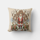 Victorian Watercolor Santa Christmas Collection クッション (正面)