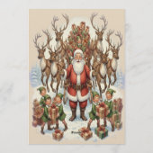 Victorian Watercolor Santa Christmas Collection 招待状 (裏面)