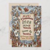 Victorian Watercolor Santa Christmas Collection 招待状 (正面/裏面)